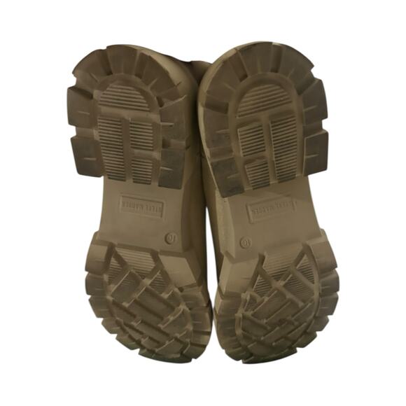 Steve Madden Women’s 10 Chelsea Boots Beige Suede Lug Sole Chunky Heel Booties - Picture 4 of 9